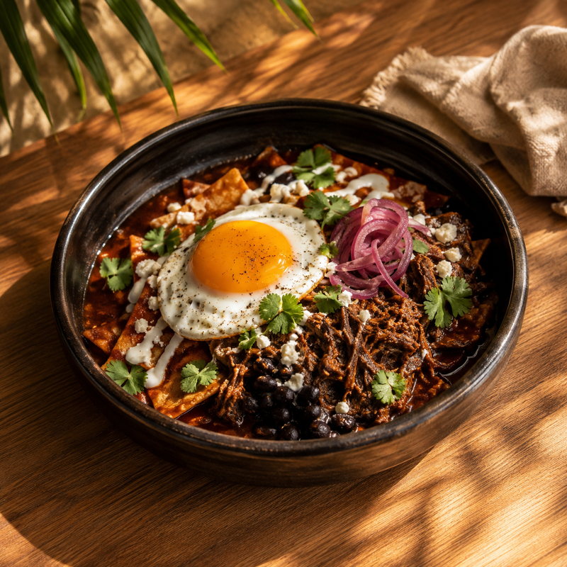 Birriquiles con birria y queso